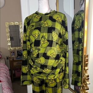 Green and Black Grinch Pajama Set